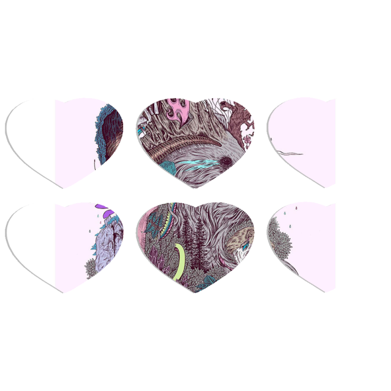 Магнитные фотопазлы Сердце 50 на 50 набор 6 штук 