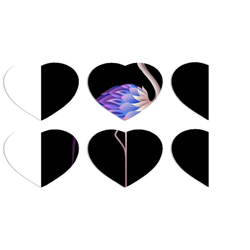 Магнитные фотопазлы Сердце 50 на 50 набор 6 штук 