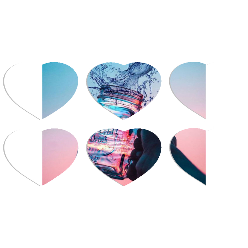 Магнитные фотопазлы Сердце 50 на 50 набор 6 штук 