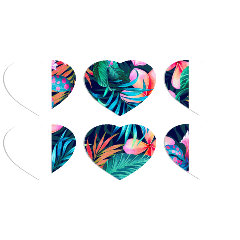 Магнитные фотопазлы Сердце 50 на 50 набор 6 штук flowers in the tropics