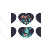 Магнитные фотопазлы Сердце 50 на 50 набор 6 штук 