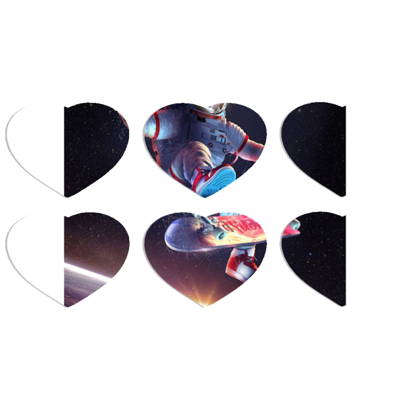 Магнитные фотопазлы Сердце 50 на 50 набор 6 штук 