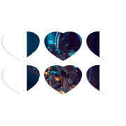 Магнитные фотопазлы Сердце 50 на 50 набор 6 штук 