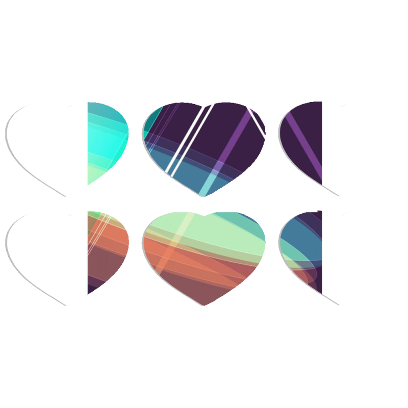 Магнитные фотопазлы Сердце 50 на 50 набор 6 штук 