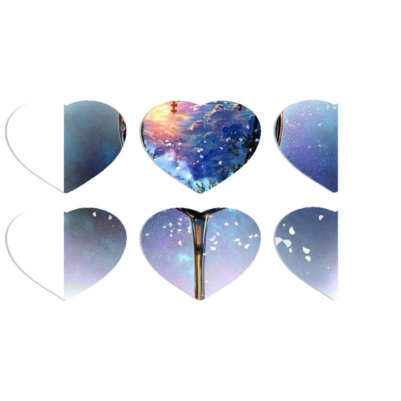 Магнитные фотопазлы Сердце 50 на 50 набор 6 штук 