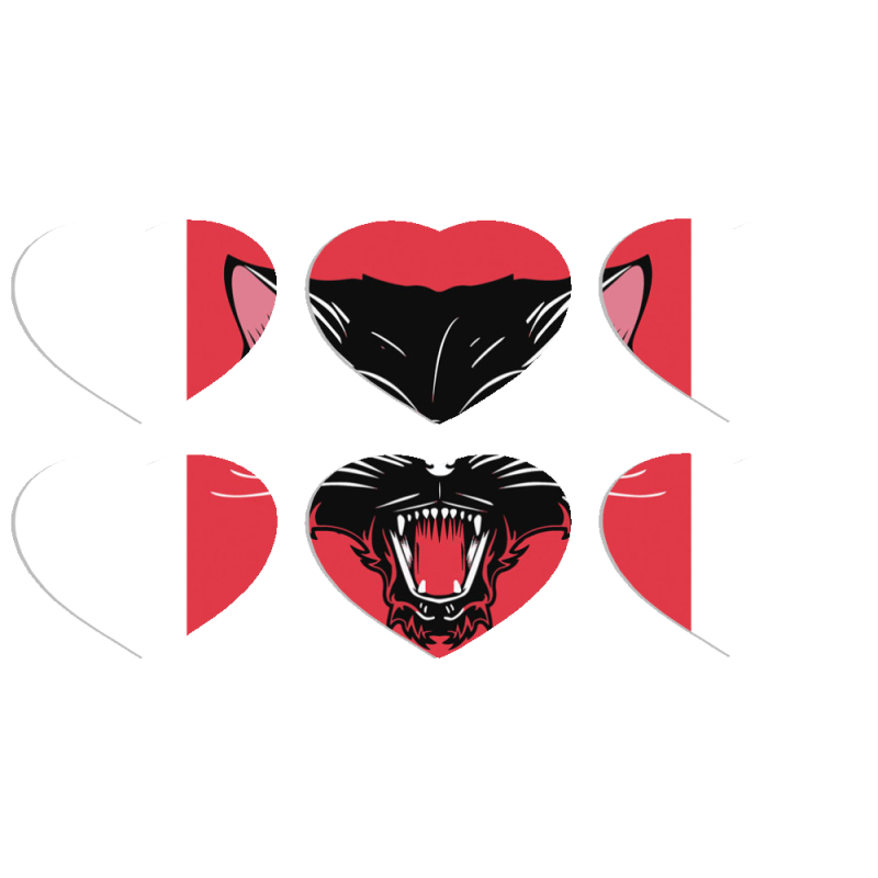 Магнитные фотопазлы Сердце 50 на 50 набор 6 штук 