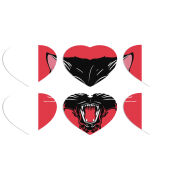 Магнитные фотопазлы Сердце 50 на 50 набор 6 штук 