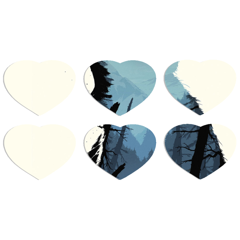 Магнитные фотопазлы Сердце 50 на 50 набор 6 штук 