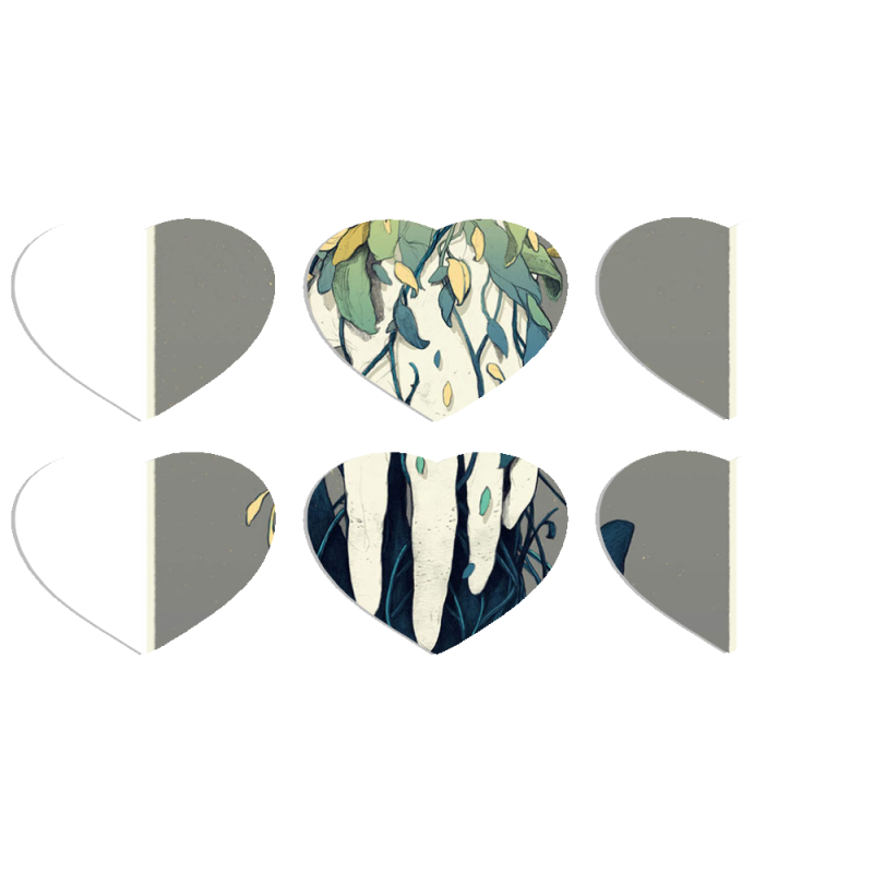 Магнитные фотопазлы Сердце 50 на 50 набор 6 штук Natures Hands