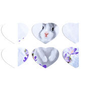 Магнитные фотопазлы Сердце 50 на 50 набор 6 штук 