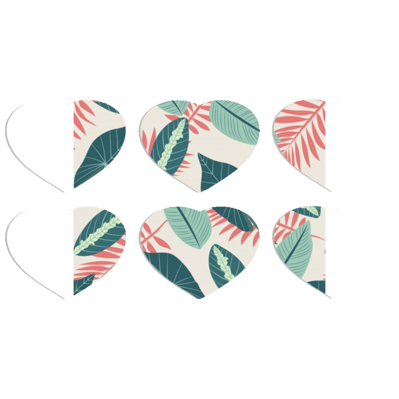 Магнитные фотопазлы Сердце 50 на 50 набор 6 штук 