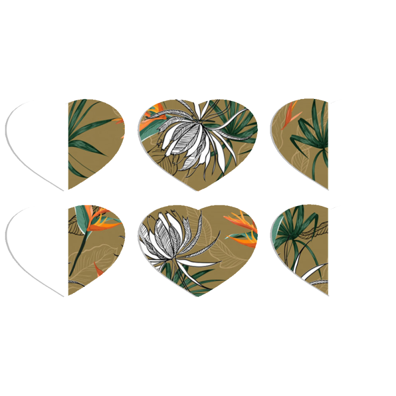 Магнитные фотопазлы Сердце 50 на 50 набор 6 штук 