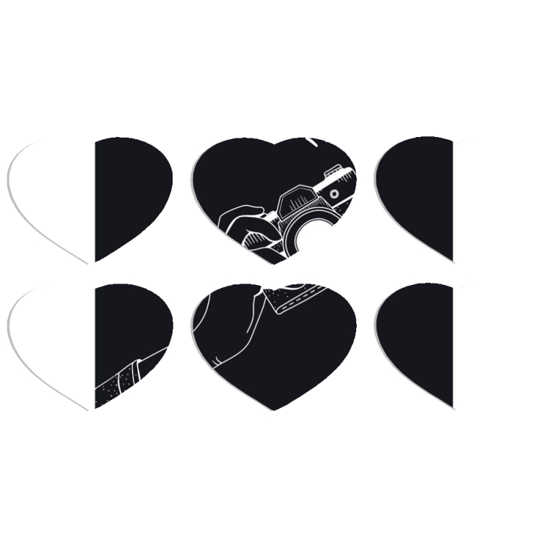 Магнитные фотопазлы Сердце 50 на 50 набор 6 штук 