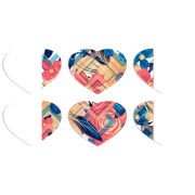 Магнитные фотопазлы Сердце 50 на 50 набор 6 штук 