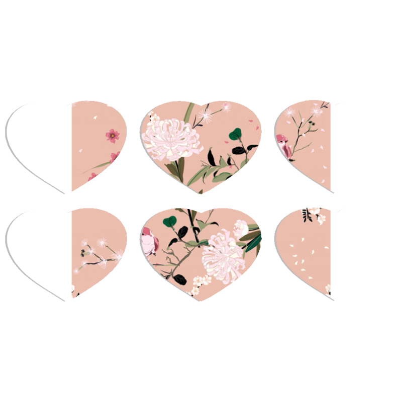 Магнитные фотопазлы Сердце 50 на 50 набор 6 штук 