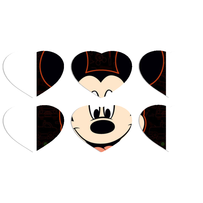 Магнитные фотопазлы Сердце 50 на 50 набор 6 штук 