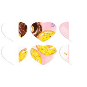 Магнитные фотопазлы Сердце 50 на 50 набор 6 штук 