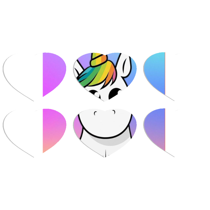 Магнитные фотопазлы Сердце 50 на 50 набор 6 штук 