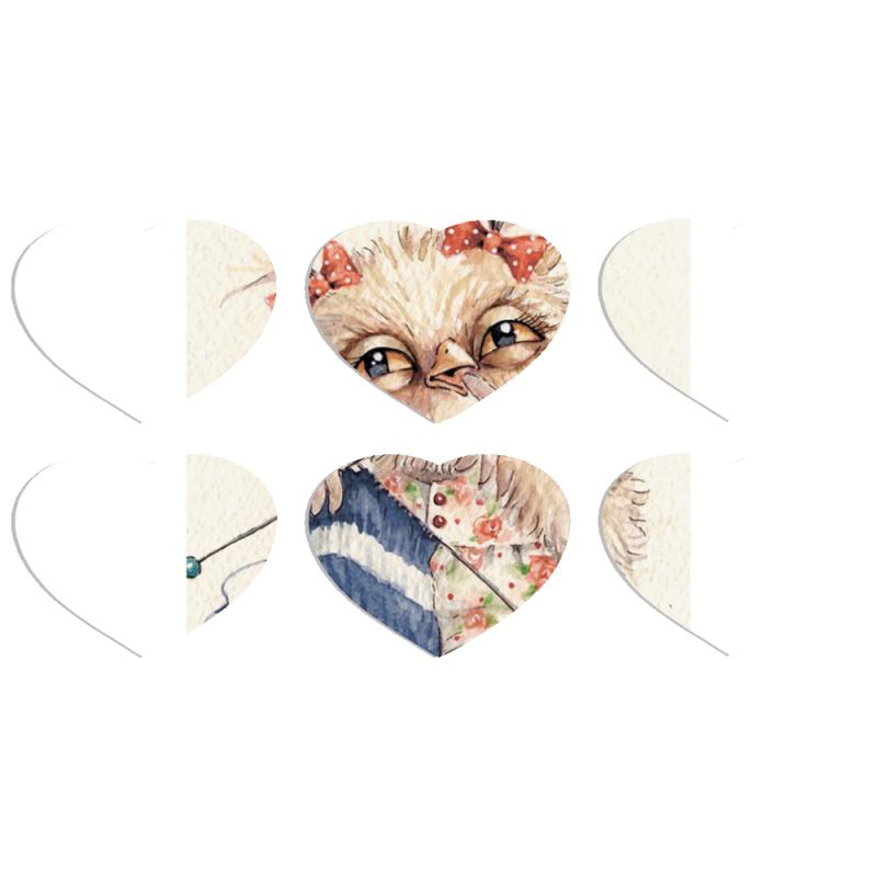 Магнитные фотопазлы Сердце 50 на 50 набор 6 штук 