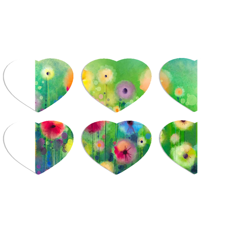 Магнитные фотопазлы Сердце 50 на 50 набор 6 штук 