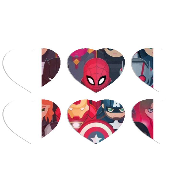 Магнитные фотопазлы Сердце 50 на 50 набор 6 штук 