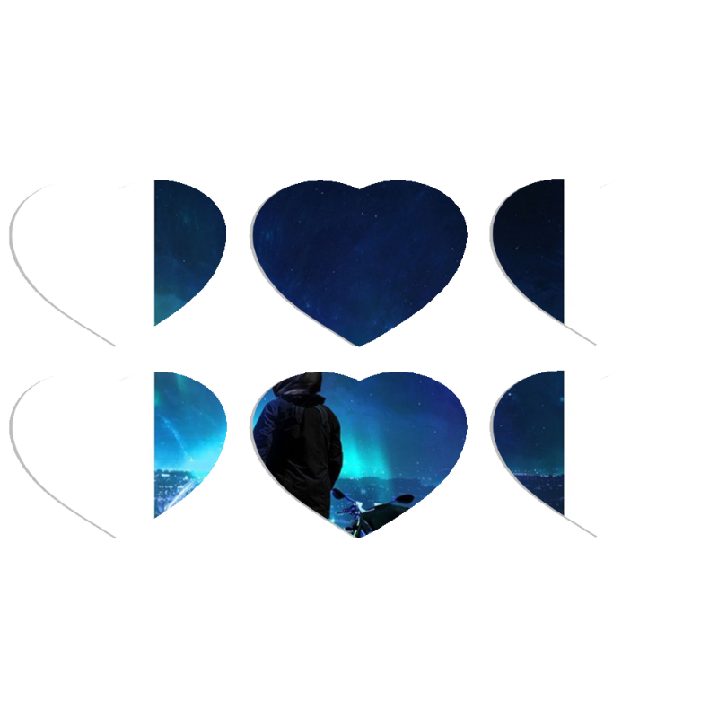 Магнитные фотопазлы Сердце 50 на 50 набор 6 штук Motorcyclist