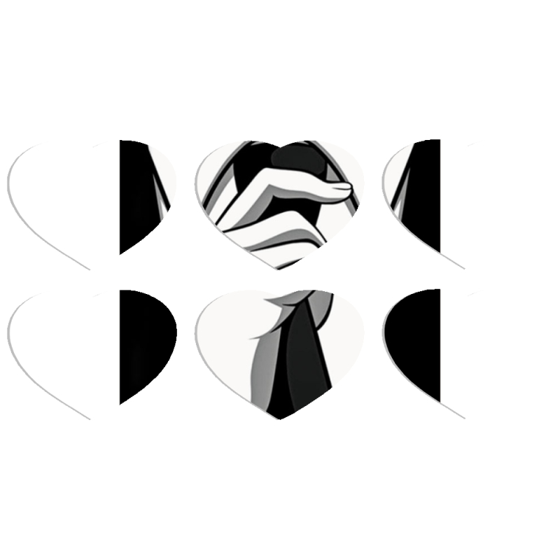 Магнитные фотопазлы Сердце 50 на 50 набор 6 штук Tie