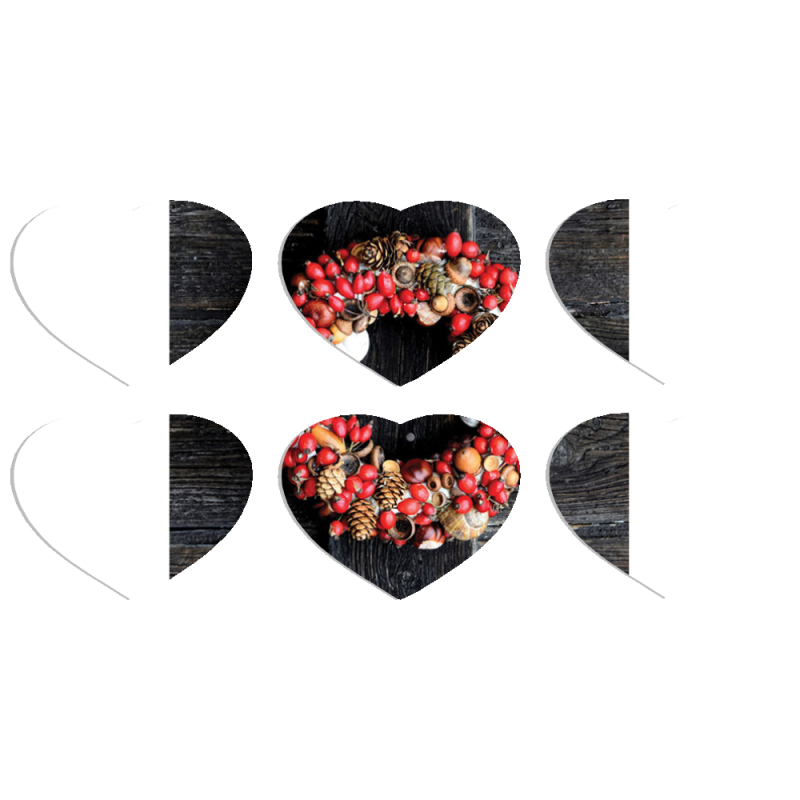 Магнитные фотопазлы Сердце 50 на 50 набор 6 штук 