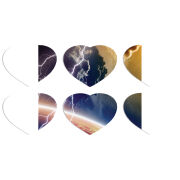 Магнитные фотопазлы Сердце 50 на 50 набор 6 штук 