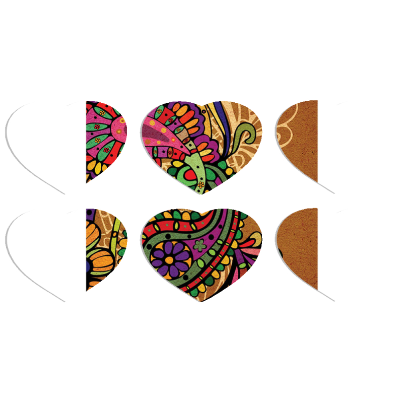 Магнитные фотопазлы Сердце 50 на 50 набор 6 штук 