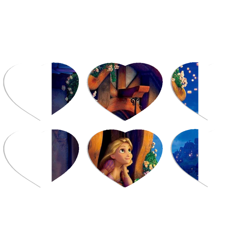 Магнитные фотопазлы Сердце 50 на 50 набор 6 штук 