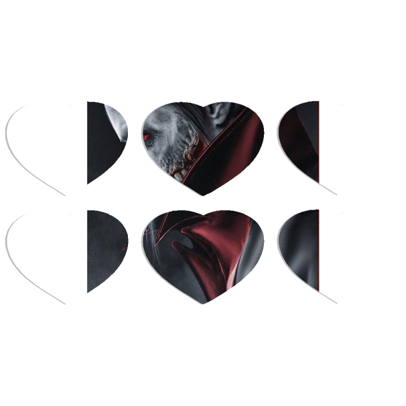 Магнитные фотопазлы Сердце 50 на 50 набор 6 штук 