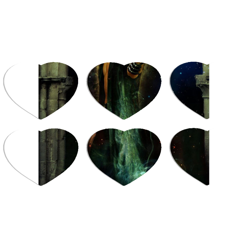 Магнитные фотопазлы Сердце 50 на 50 набор 6 штук 