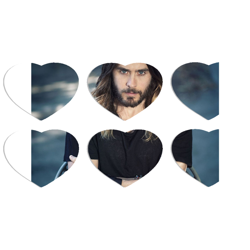 Магнитные фотопазлы Сердце 50 на 50 набор 6 штук 