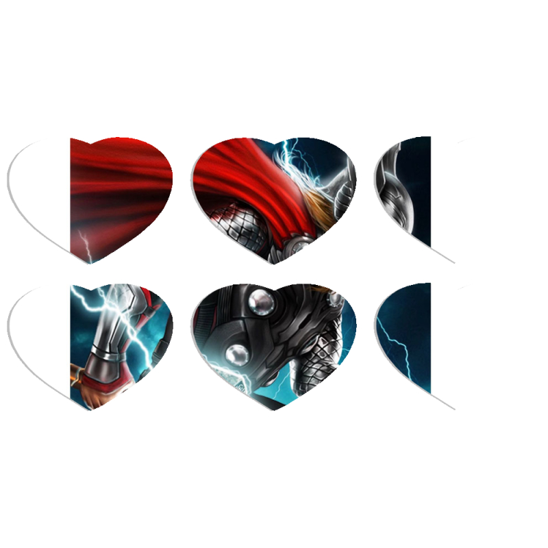 Магнитные фотопазлы Сердце 50 на 50 набор 6 штук 