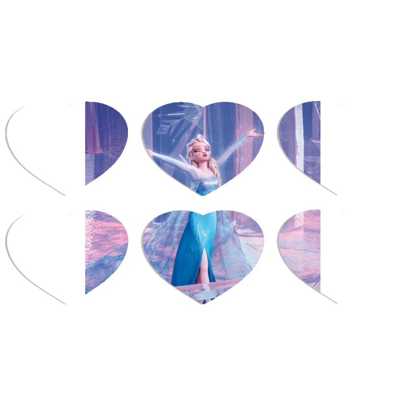 Магнитные фотопазлы Сердце 50 на 50 набор 6 штук 