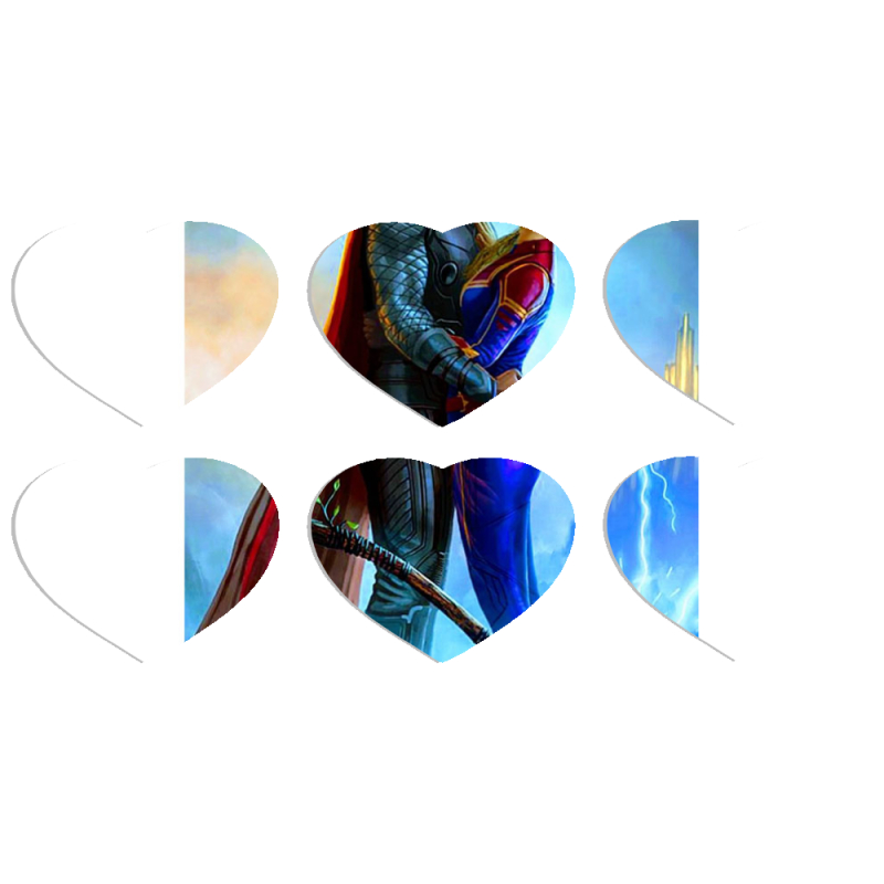 Магнитные фотопазлы Сердце 50 на 50 набор 6 штук 