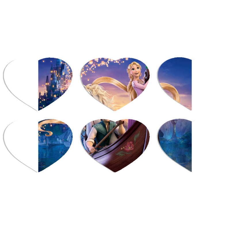 Магнитные фотопазлы Сердце 50 на 50 набор 6 штук 