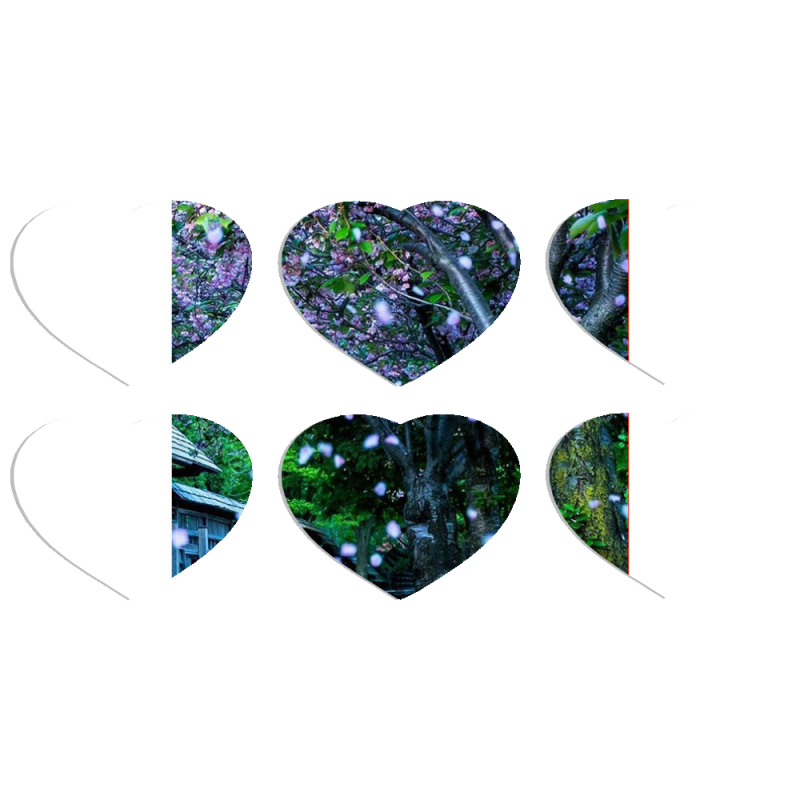 Магнитные фотопазлы Сердце 50 на 50 набор 6 штук 