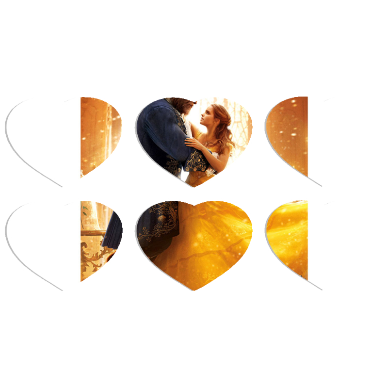 Магнитные фотопазлы Сердце 50 на 50 набор 6 штук 