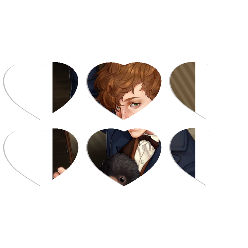 Магнитные фотопазлы Сердце 50 на 50 набор 6 штук 