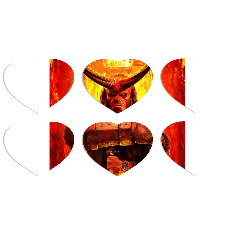 Магнитные фотопазлы Сердце 50 на 50 набор 6 штук 