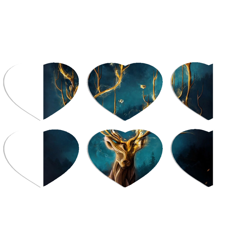 Магнитные фотопазлы Сердце 50 на 50 набор 6 штук Fairy Deer