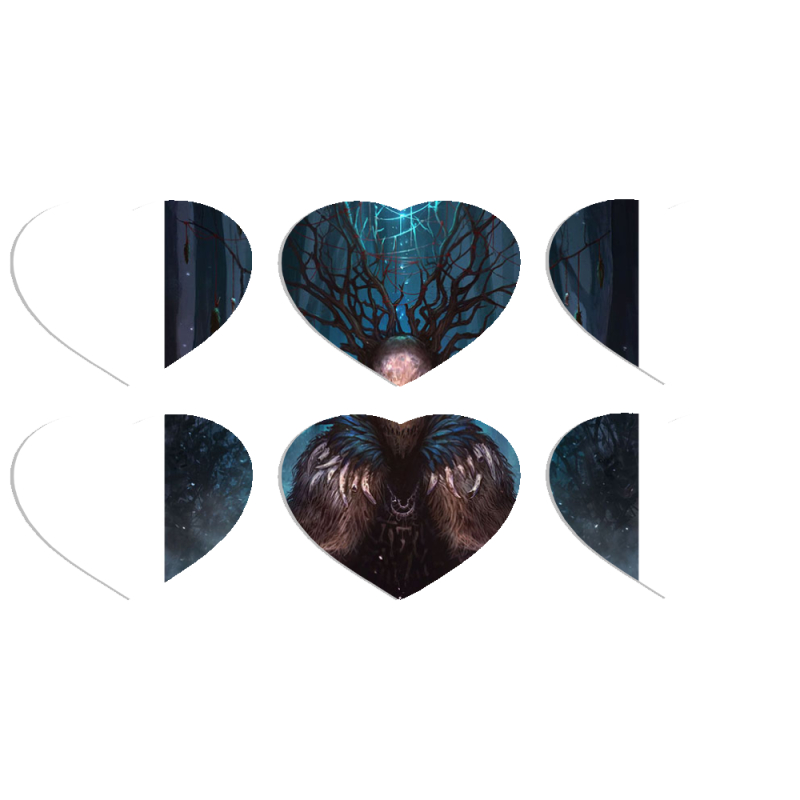 Магнитные фотопазлы Сердце 50 на 50 набор 6 штук 