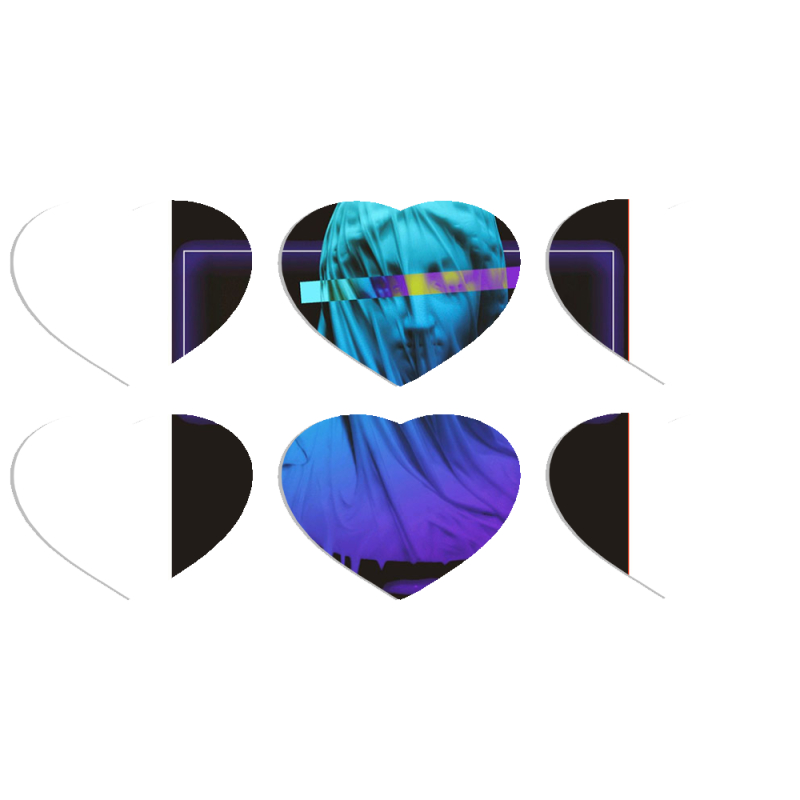 Магнитные фотопазлы Сердце 50 на 50 набор 6 штук 