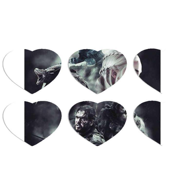 Магнитные фотопазлы Сердце 50 на 50 набор 6 штук 