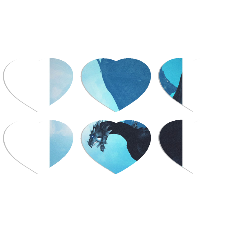 Магнитные фотопазлы Сердце 50 на 50 набор 6 штук 