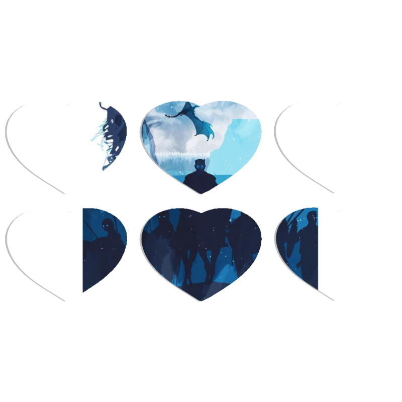 Магнитные фотопазлы Сердце 50 на 50 набор 6 штук 