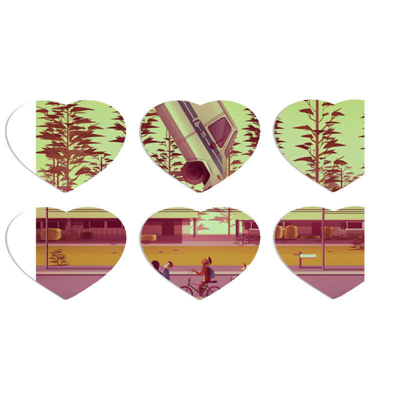 Магнитные фотопазлы Сердце 50 на 50 набор 6 штук 