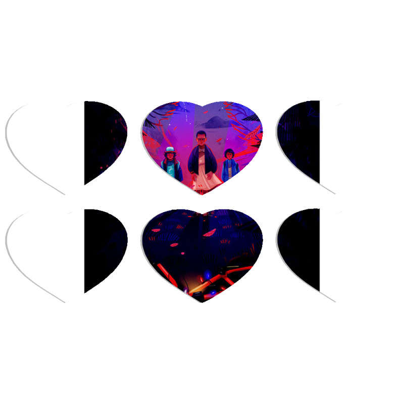 Магнитные фотопазлы Сердце 50 на 50 набор 6 штук 